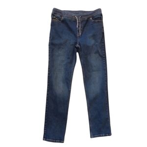 Lands End Boys Husky Iron Knee Stretch Pull On Denim Jeans size Large husky